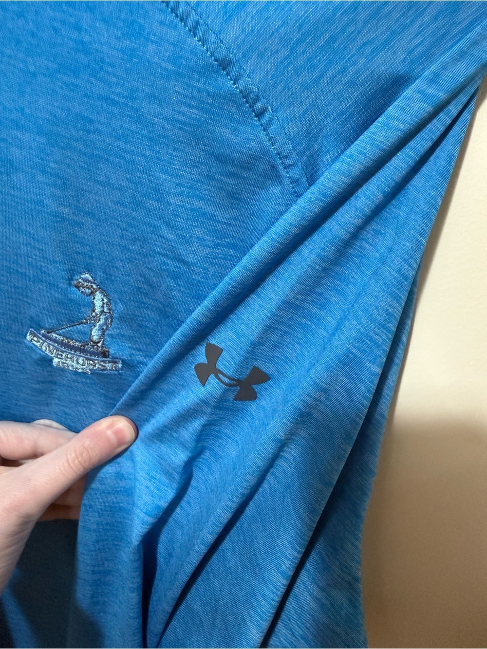 Under Armour Blue Half-Zip Pullover With Pinehurst Logo - Picture 3 of 5